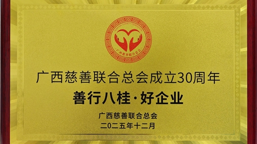 百裕集團榮膺“善行八桂·好企業(yè)”稱號 以責(zé)任鑄就慈善擔(dān)當(dāng)